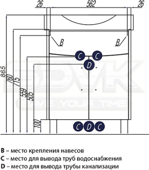 Тумба акватон инфинити 76