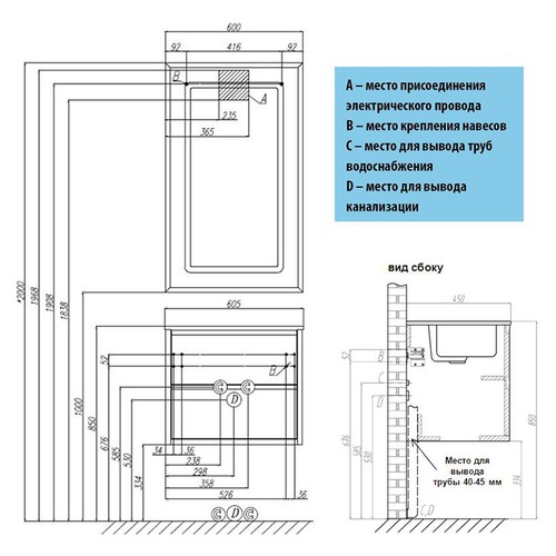 Тумба под раковину Акватон Римини 60 1A226601RN010, цвет белый - фото 3