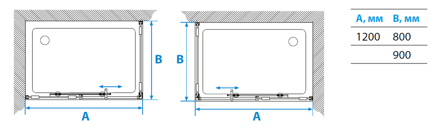 Душевой угол Aquaton Ritsa L 80х120х200 прямоугольная 19990₽