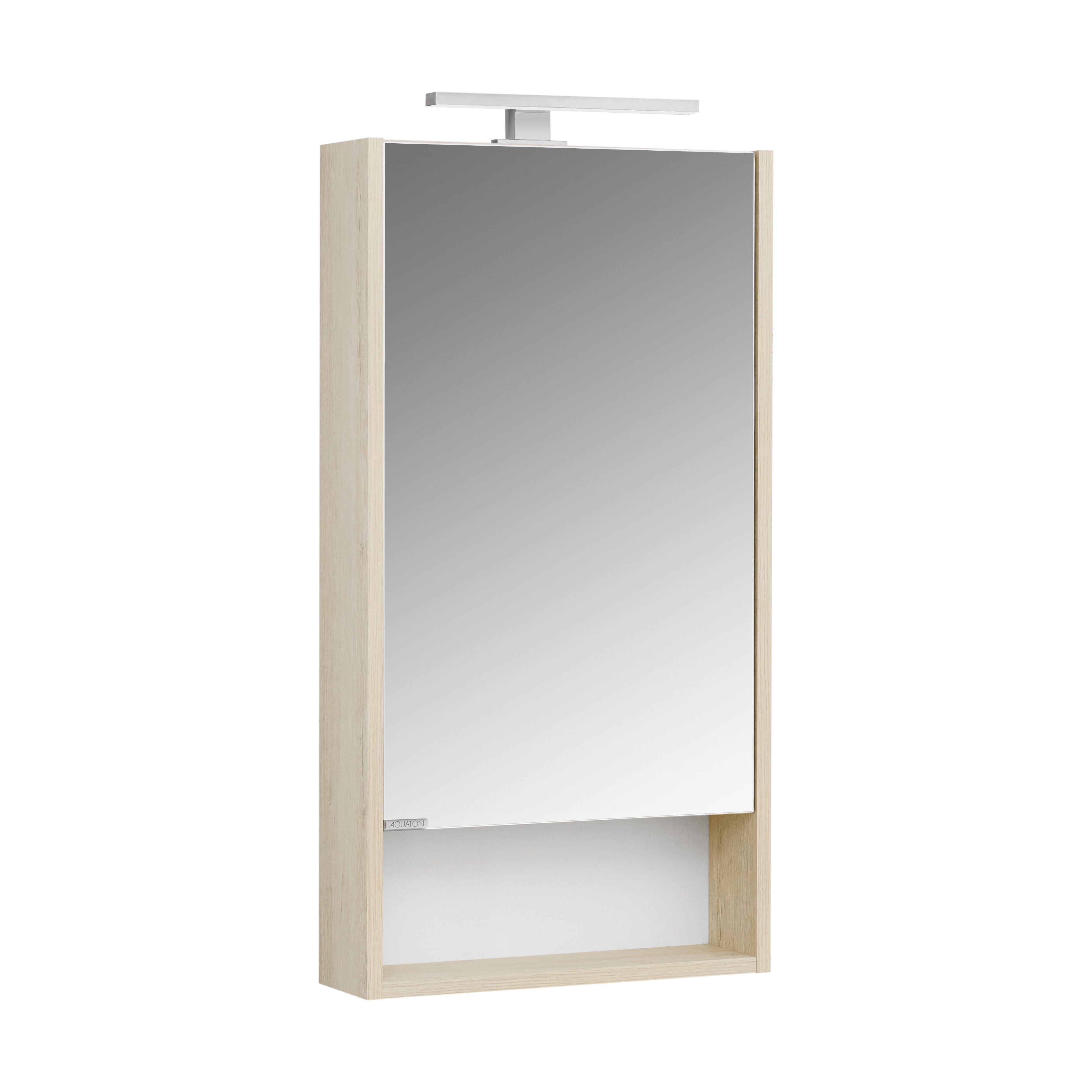 Зеркальный шкаф Акватон Сканди 1A252002SDB20 45 см, белый, цвет дуб - фото 3