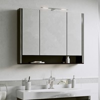 Зеркальный шкаф Alavann Layra 100 см черный