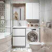 Мебель для ванной Alavann Soft Silver 120 левая