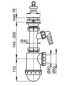     Alcaplast A441P-DN50/40     