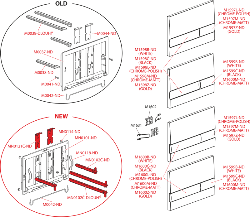 Кнопки для инсталляции Alcaplast M1712-8, цвет хром матовый - фото 3