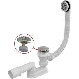Сифон для ванны Alcaplast (Alcadrain) A505CKM-100 клик/клак, металл