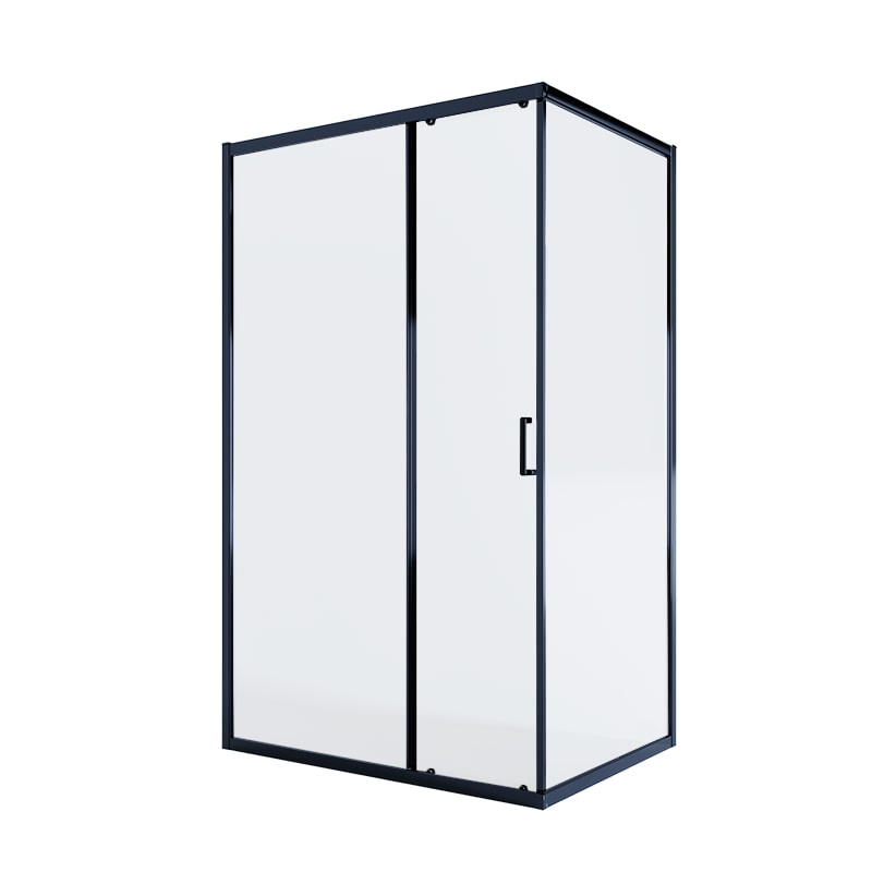 Душевой уголок Alex Baitler 120х90 AB14120B1 стекло прозрачное профиль черный без поддона 38882₽