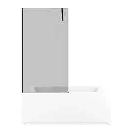 Шторка на ванну Allen Brau Infinity 80x160 стекло тонированное, профиль черный