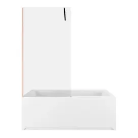 Шторка на ванну Allen Brau Infinity 80x160 стекло прозрачное, профиль медь брашированная