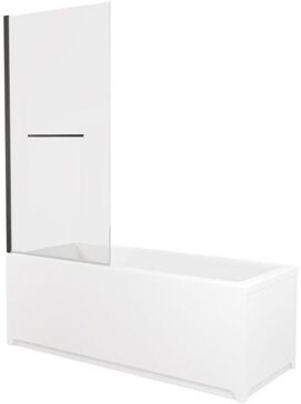 Шторка на ванну Allen Brau Priority 80x150 стекло прозрачное, профиль черный