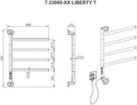 Фото Электрический полотенцесушитель Allen Brau Liberty 49x68 7.33000-31 черный матовый