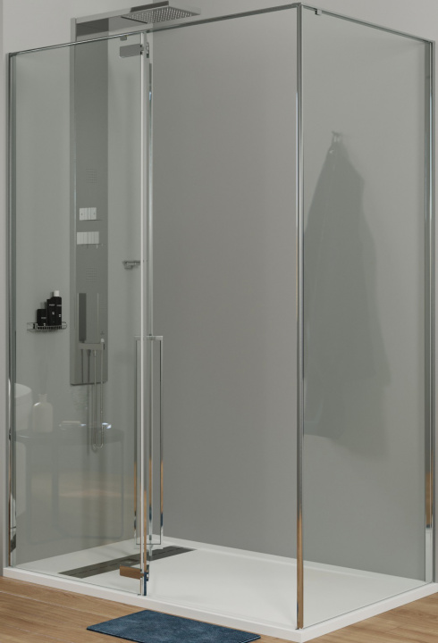 Душевой уголок Allen Brau Fantasy 90x90, стекло прозрачное, профиль хром, без поддона