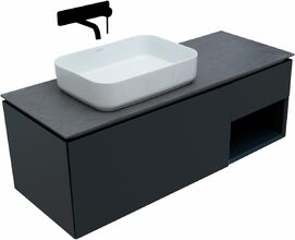 Мебель для ванной Allen Brau Infinity 120 см антрацит матовый 1 ящик левый
