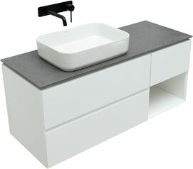 Мебель для ванной Allen Brau Infinity 120 см белая матовая левый
