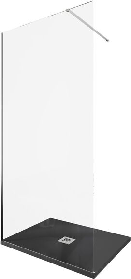 Душевая перегородка Allen Brau Infinity 100x200 3.21013.BA стекло прозрачное, профиль серебро брашированное