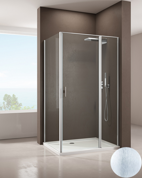 Душевой уголок Allen Brau Priority 100x100, стекло прозрачное, профиль серебро, без поддона