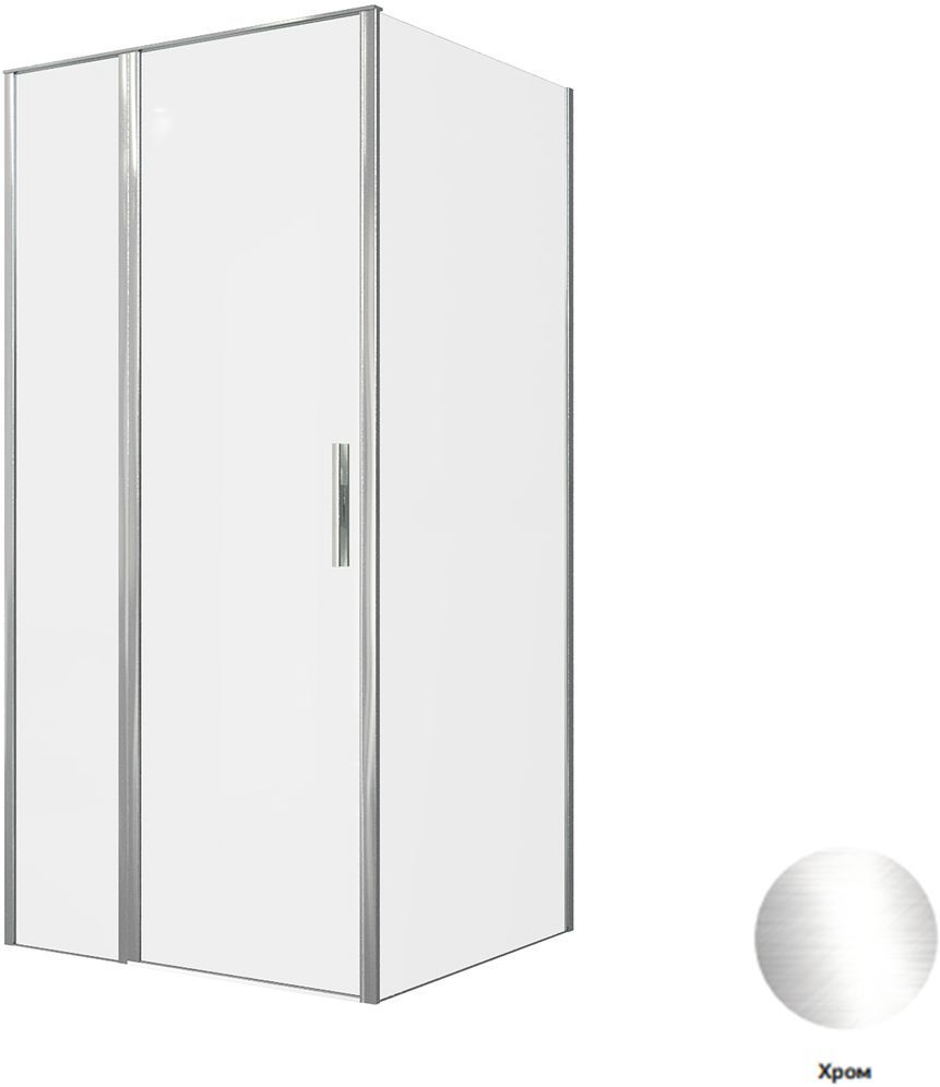 Душевой уголок Allen Brau Priority 100x90 3.31028.00 + 3.31043.00 стекло прозрачное, профиль хром,  без поддона