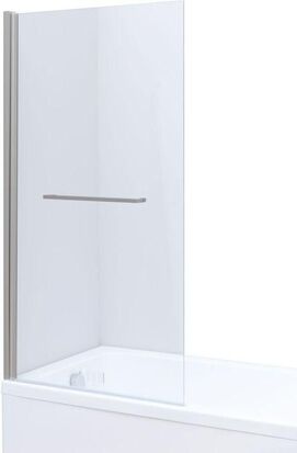 Шторка на ванну Allen Brau Priority 80x150 стекло прозрачное, профиль серебро