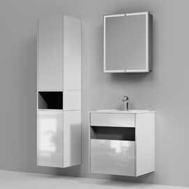 Мебель для ванной комнаты Am.Pm Func 60 см подвесная, 1 ящик, белая глянцевая
