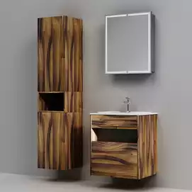Мебель для ванной комнаты Am.Pm Func 60 см подвесная, 1 ящик, темное дерево