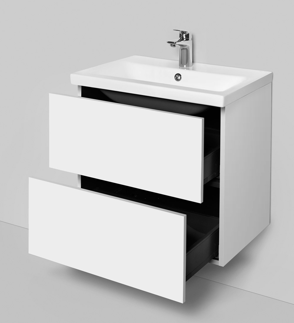 Мебель для ванной Am.Pm Gem Комплект мебели 75 см подвесной 3 в 1, цвет белый M90FHX07522WG - фото 4