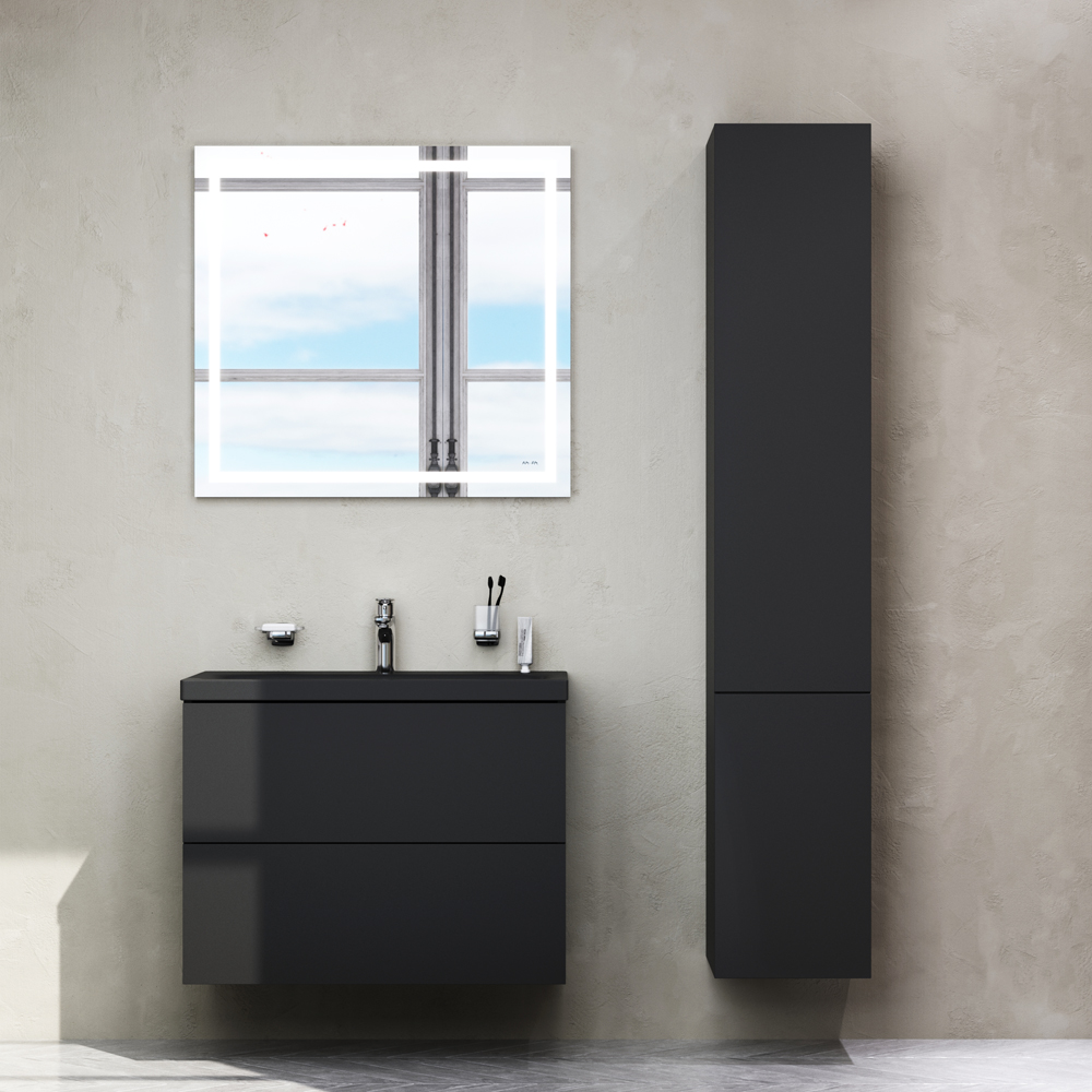 Мебель для ванной комнаты Am.Pm Gem 75 см черная, цвет черный M90FHX07522BM - фото 1
