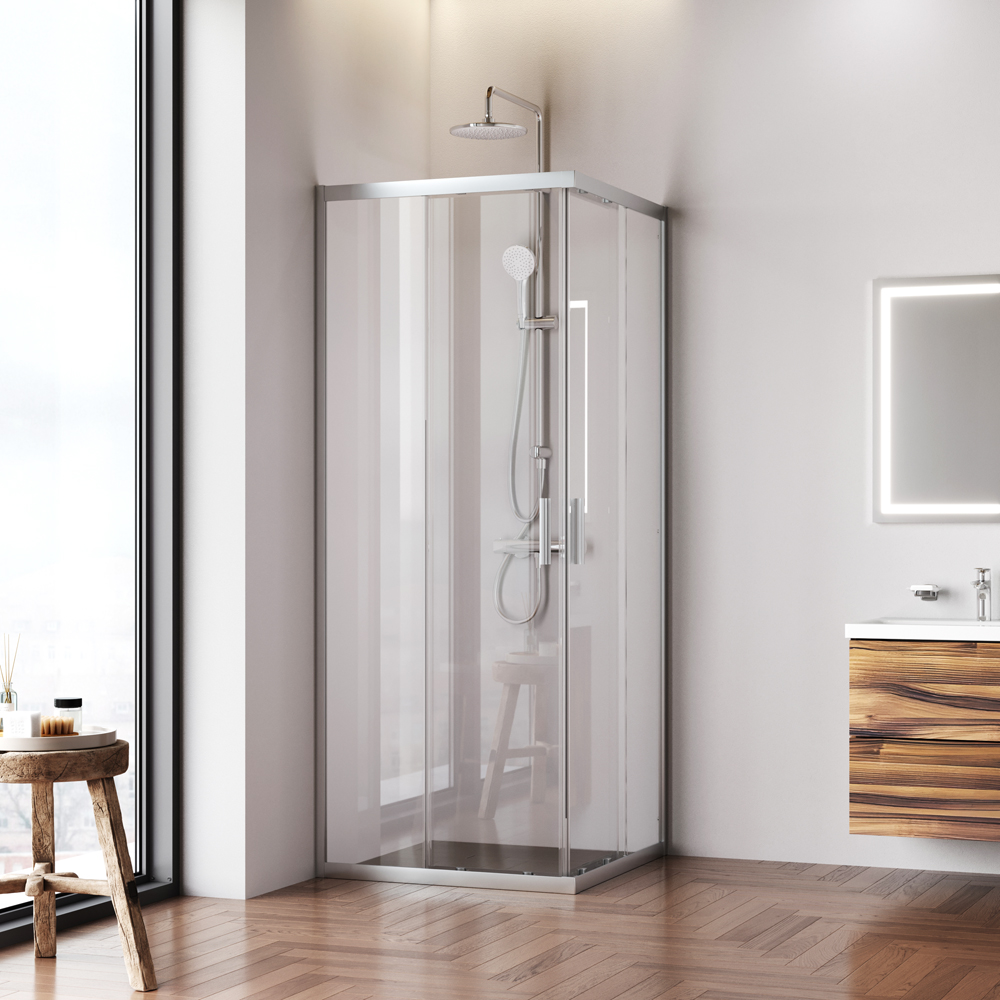 Душевой уголок AmPm Gem 80x80 W90G-403-8080-MT стекло прозрачное профиль хром матовый 49190₽