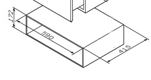 Полка Am.Pm Gem M90OHX0600NF
 open-space для тумбы орех, цвет коричневый - фото 2