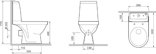 Унитаз-компакт с сиденьем микролифт Damixa Origin Evo 2 788607SC 16590₽