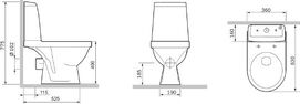 Фото Унитаз-компакт с сиденьем микролифт Damixa Origin Evo 2 788607SC
