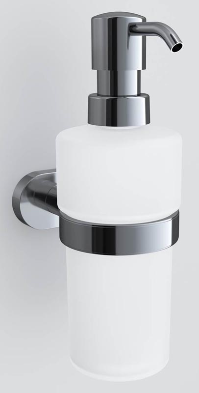Стеклянный диспенсер для жидкого мыла с настенным Am.Pm Sense A7436900, цвет белый - фото 3