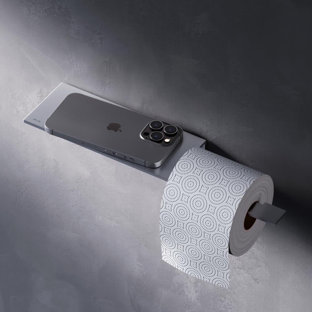 Держатель для туалетной бумаги Am.Pm Sense L A7454300, цвет серый - фото 2