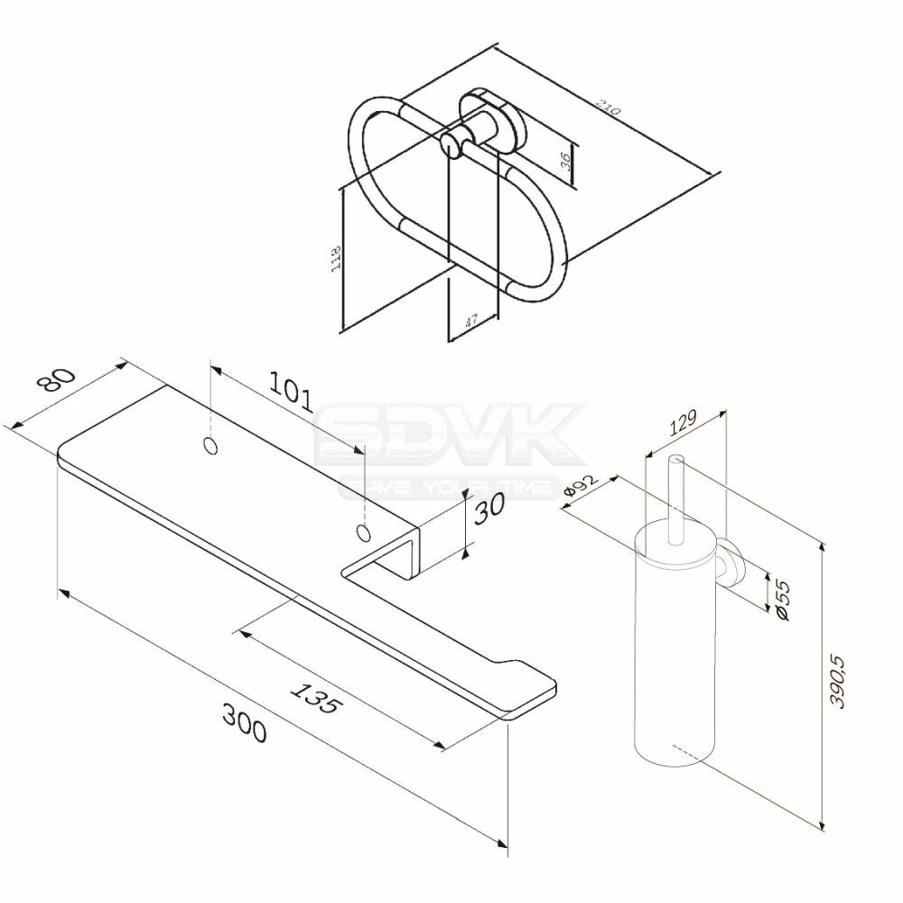 a7453100 sense l полка для душа прямая хром