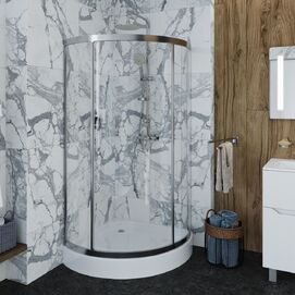 Душевой уголок Am.Pm Tender 90x90 W45G-315-090TM стекло прозрачное, профиль хром матовый
