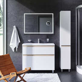 Мебель для ванной Am.Pm X-Joy 100 см напольная, 2 ящика белый глянец