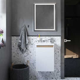 Комплект мебели 6 в 1 для ванной комнаты Am.Pm X-Joy 45 см BK85FG подвесной, белый