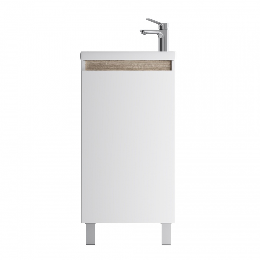 Мебель для ванной Am.Pm X-Joy 45 см напольная, белый глянец, цвет хром M85AFSX0451WG - фото 4