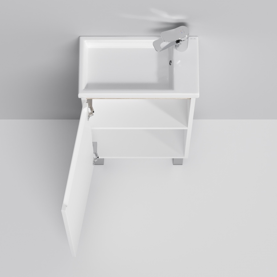Мебель для ванной Am.Pm X-Joy 45 см напольная, белый глянец, цвет хром M85AFSX0451WG - фото 7