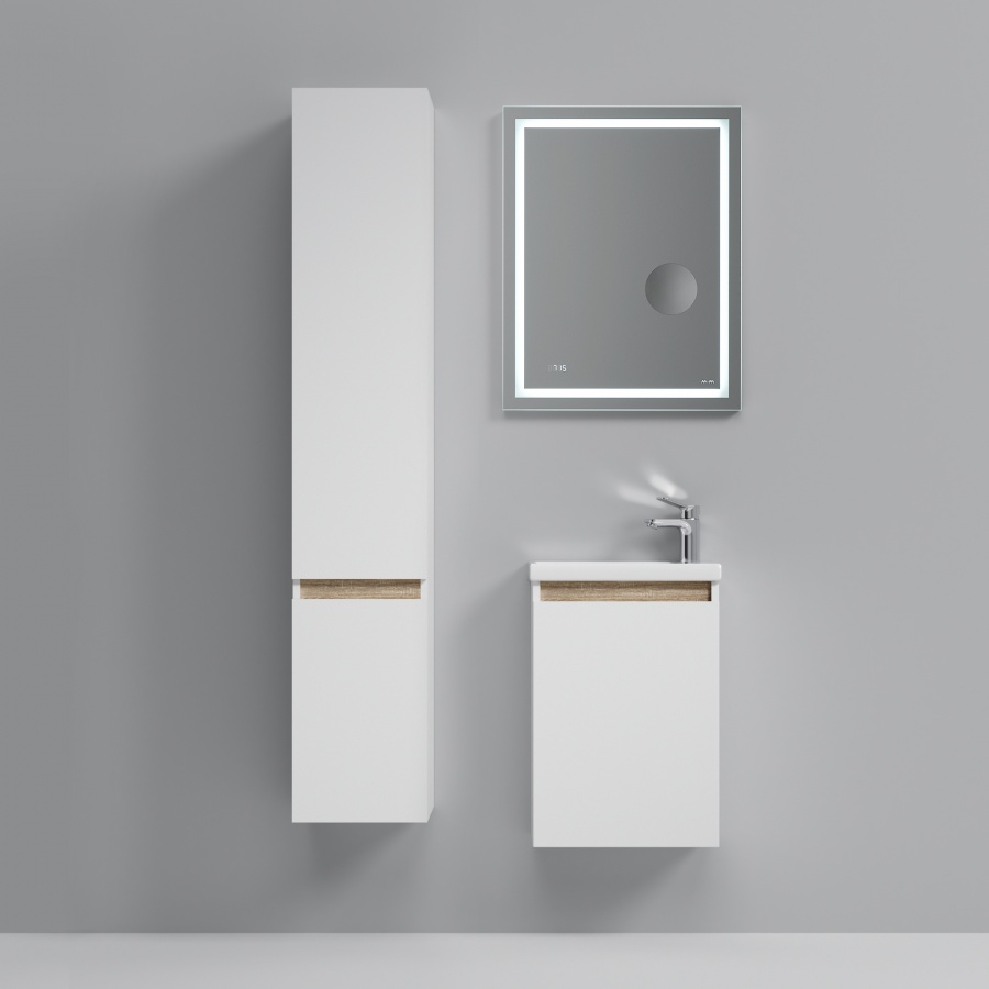 Мебель для ванной Am.Pm X-Joy 45 см подвесная, белый глянец, цвет хром M85AFHX0451WG - фото 2