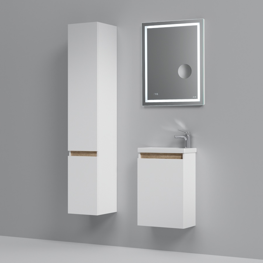 Мебель для ванной Am.Pm X-Joy 45 см подвесная, белый глянец, цвет хром M85AFHX0451WG - фото 3