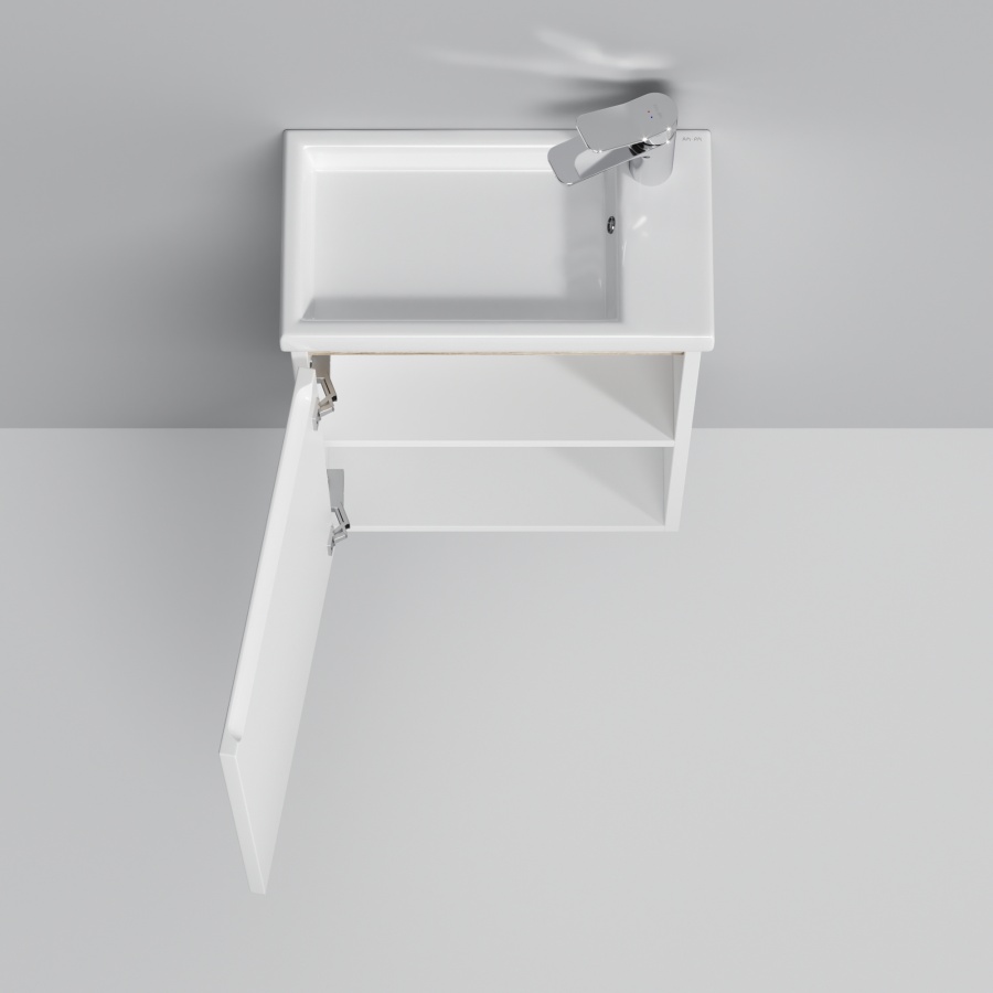 Мебель для ванной Am.Pm X-Joy 45 см подвесная, белый глянец, цвет хром M85AFHX0451WG - фото 6