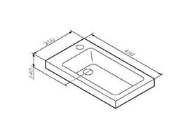 Фото Тумба с раковиной Am.Pm X-Joy 45 см подвесная, белый глянец