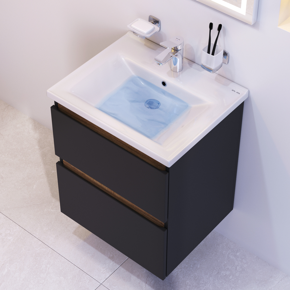 Мебель для ванной комнаты Am.Pm X-Joy 55 см черная, цвет черный M85AFHX0552BM - фото 6