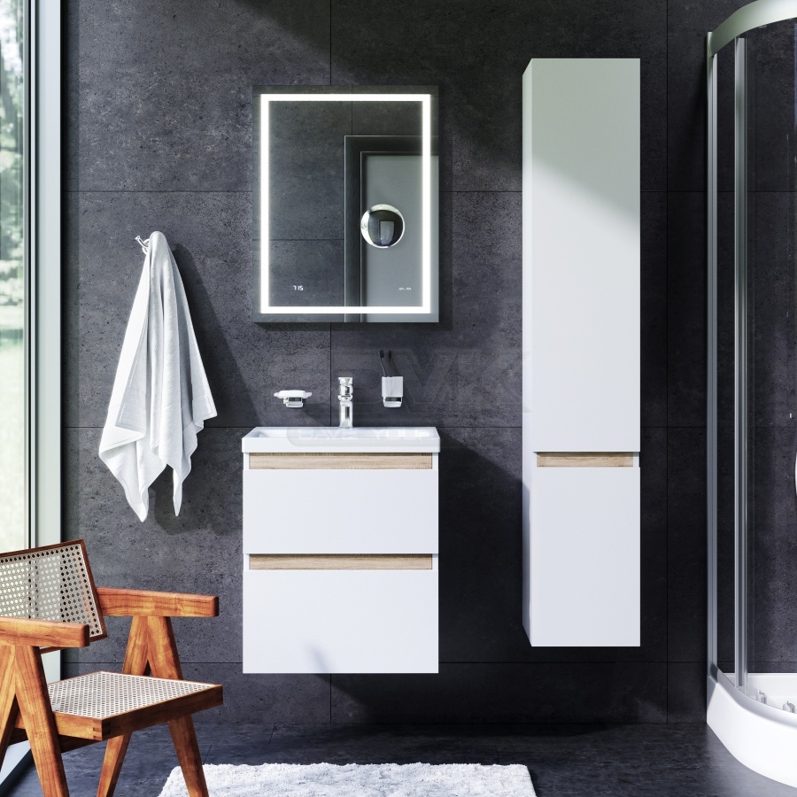 Фото Мебель для ванной Am.Pm X-Joy 55 см подвесная, 2 ящика белый глянец