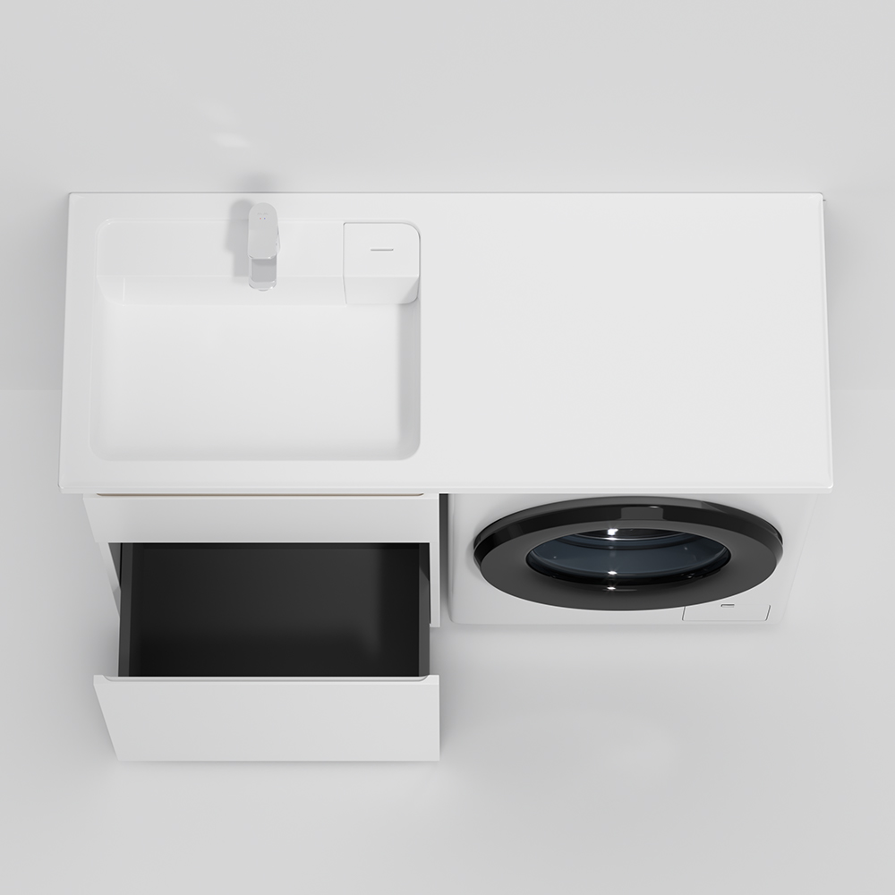 Мебель для ванной Am.Pm X-Joy 60 напольная, левая, 2 ящика, цвет белый M85AWPL1201WG - фото 3
