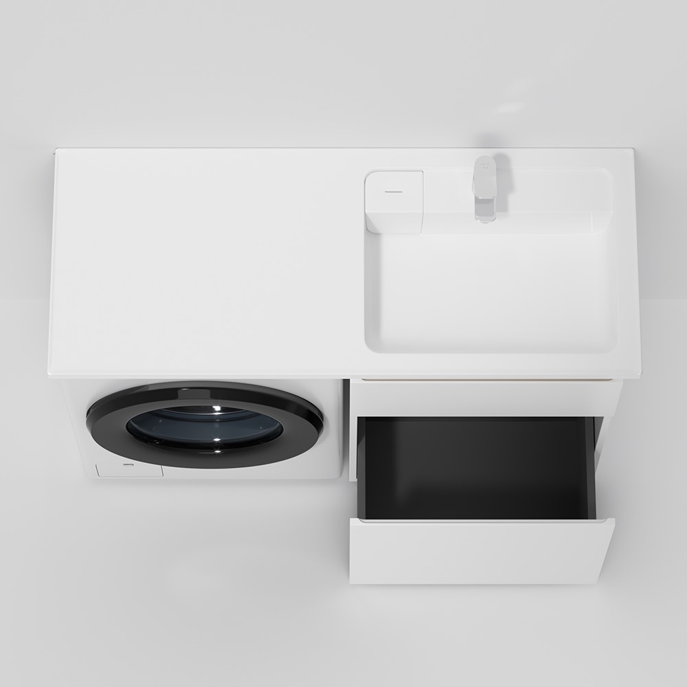 Мебель для ванной Am.Pm X-Joy 60 напольная, правая, 2 ящика, цвет белый M85AWPR1201WG - фото 2