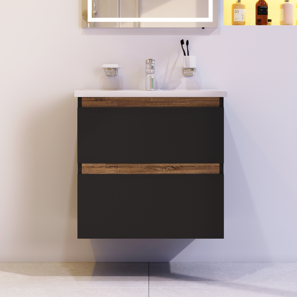 Мебель для ванной комнаты Am.Pm X-Joy 65 см черная, цвет черный M85AFHX0652BM - фото 3