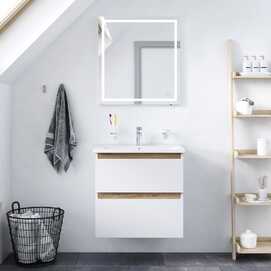 Комплект мебели 7 в 1 для ванной комнаты Am.Pm X-Joy 65 см BK85GI подвесной, белый