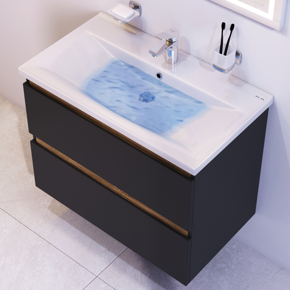 Мебель для ванной комнаты Am.Pm X-Joy 80 см черная, цвет черный M85AFHX0802BM - фото 6