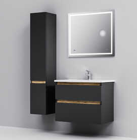 Мебель для ванной комнаты Am.Pm X-Joy 80 см черная