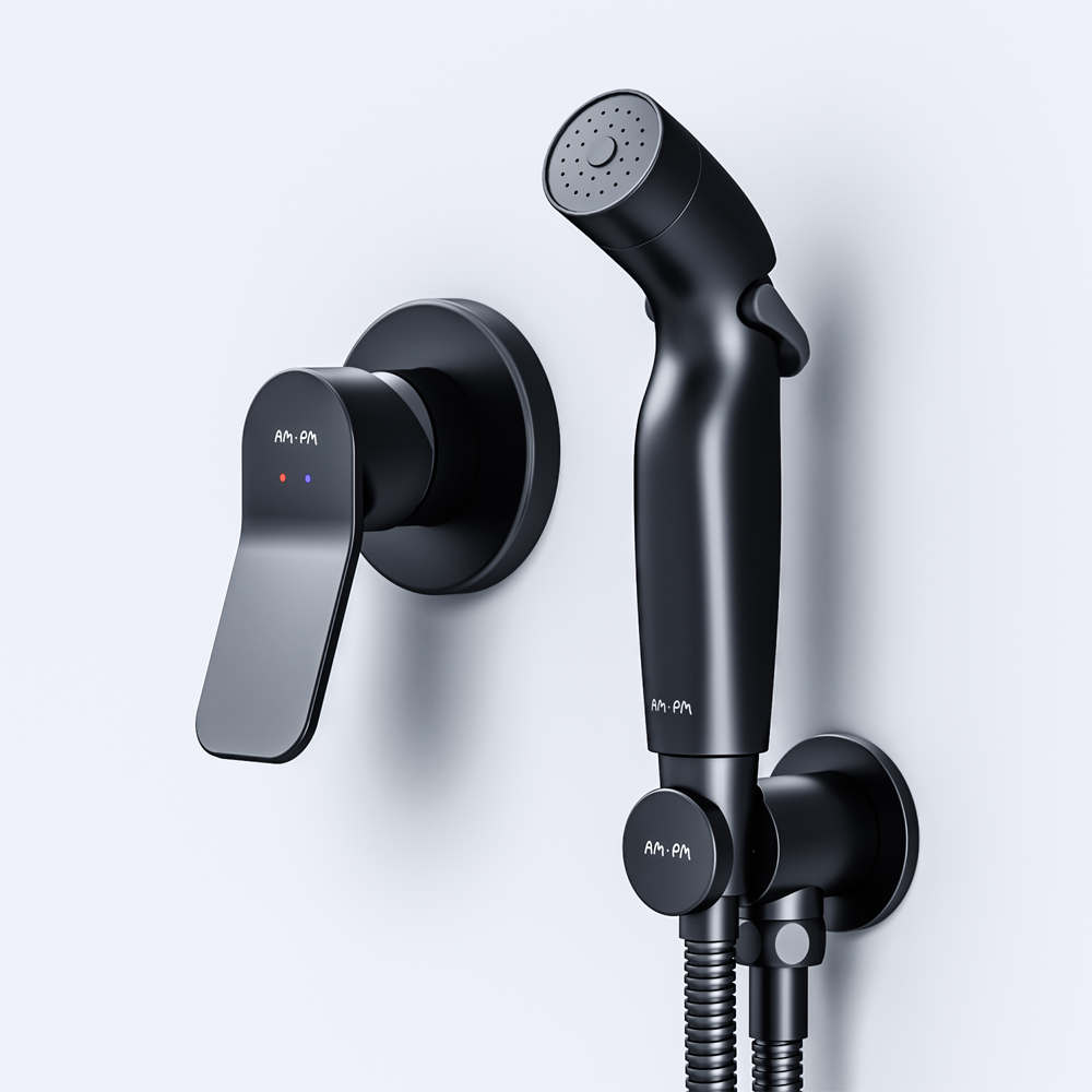 Гигиенический душ со смесителем Am.Pm X-Joy F40H85A22 черный, цвет черная - фото 7